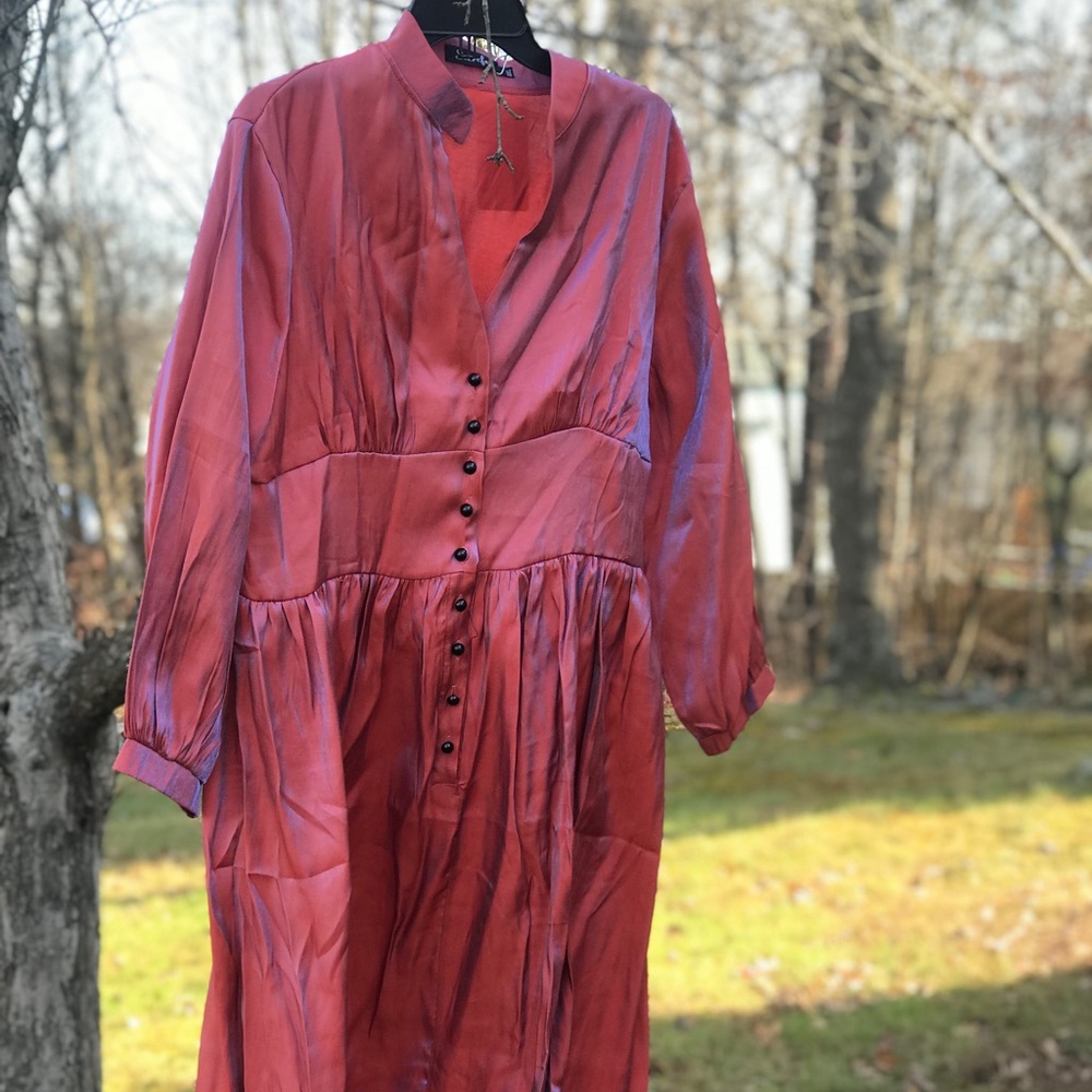 Iridescent  synch-waist dress